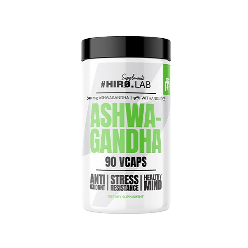 HIRO.LAB Ashwagandha 9% Witanolidów 600mg - 90vcaps  NIE ODKRYWAĆ