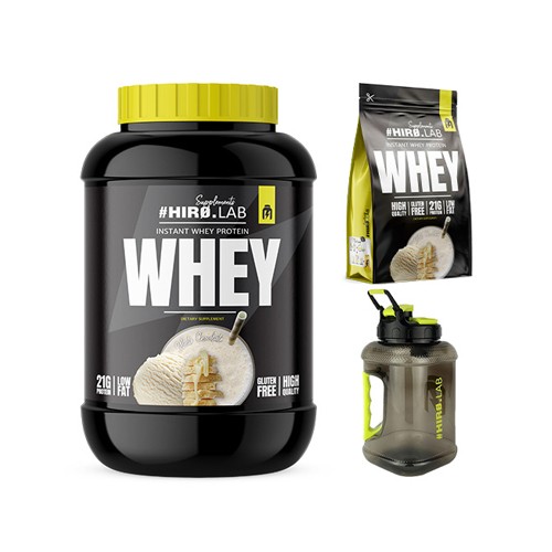 HIRO.LAB Instant Whey Protein - 2000g + 750g + Water jug 1,89 L