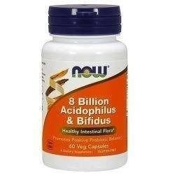 NOW Acidophilus & Bifidus 8 Billion - 60veg caps WYPRZEDAŻ