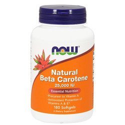 NOW Natural Beta Carotene 25000IU - 180soft gels