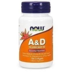 NOW Vitamin A & D 10000IU/400IU - 100 soft gels