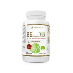PROGRESS LABS Vitamin B6 (P-5-P) 50mg Koenzymatyczna + Inulina - 120caps