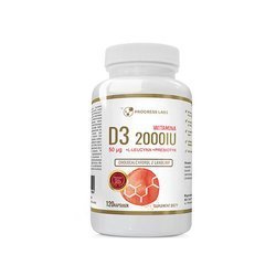 PROGRESS LABS Vitamin D3 2000IU + Prebiotic - 120caps. WYPRZEDAŻ