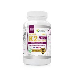 WISH Pharmaceutical Vitamin K2 MK-7 Natto 100mcg - 120tabs