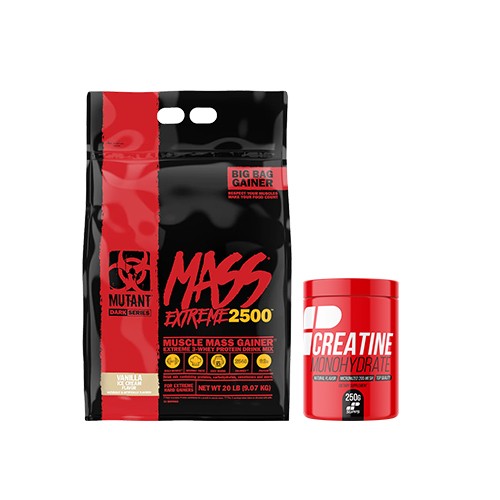 Zestaw MUTANT Mutant Mass XXXtreme - 9070g + MP Supps Creatine - 250g