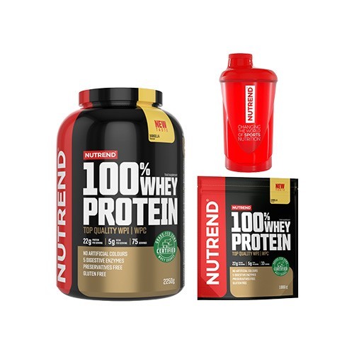 Zestaw NUTREND 100% Whey Protein - 2250g + 1000g + Shaker