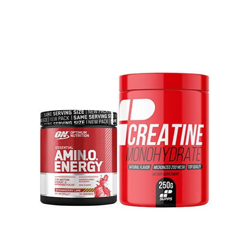 Zestaw OPTIMUM NUTRITION Amino Energy + MP Nutrition Creatine Monohydrate 200 Mesh - 270g + 250g