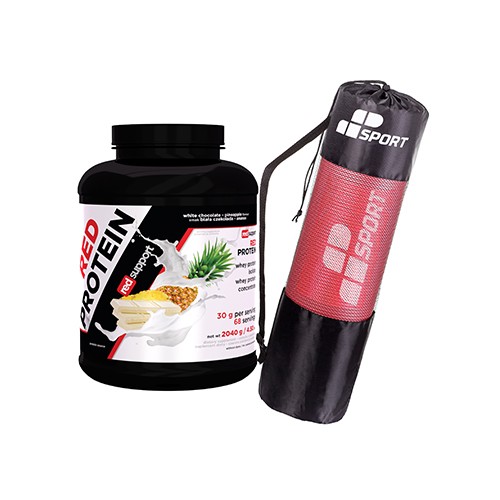 Zestaw RED SUPPORT Red Protein - 2040g + MP SPORT - Mata Treningowa GRATIS