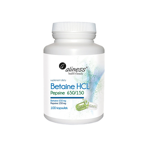 ALINESS - Betaine HCL Pepsine 650/150 - 100caps.