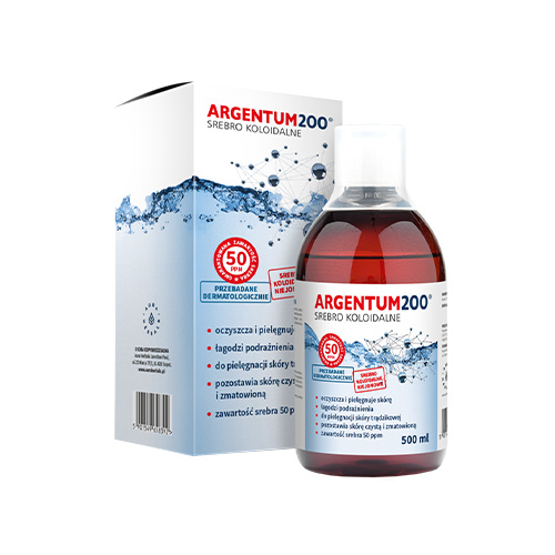 AURA HERBALS Argentum200 Srebro Koloidalne (50 ppm) - tonik (500ml)