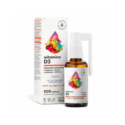 AURA HERBALS Witamina D3 Dla Dzieci MCT - Areozol - 50ml