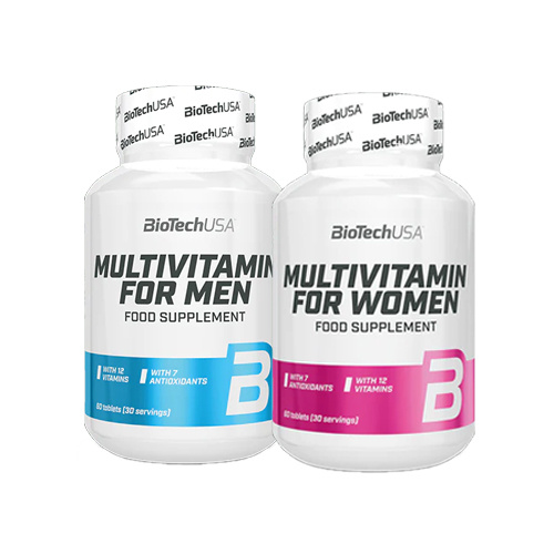 BioTech USA Multivitamin for Men + Multivitamin for Women  - 60tabs + 60tabs