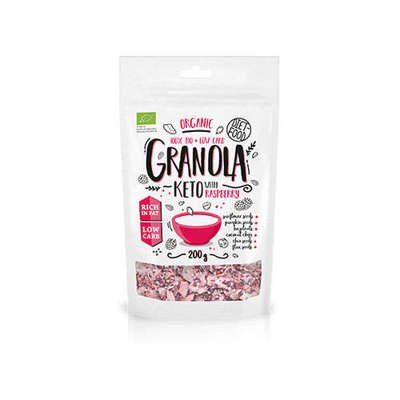 DIET FOOD Bio Keto Granola with Raspberry - Granola z maliną - 200 g