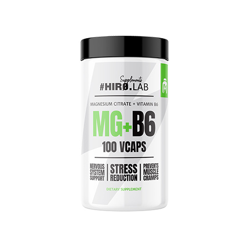 HIRO.LAB Mg + B6 100 vcaps - Magnez + Witamina B6