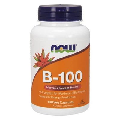 NOW Vitamin B-100 - 100veg caps. (wegańskie kapsułki)