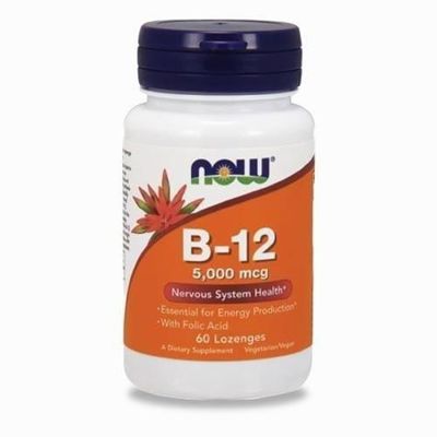 NOW Vitamin B-12 5000mcg - 60lozenges