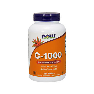NOW Vitamin C-1000 with Rose Hips and Bioflavonoids - 250tabs