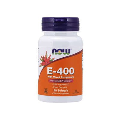 NOW Vitamin E-400 With Mixed Tocopherols - 50softgels - Witamina E z Mieszanymi Tokoferolami