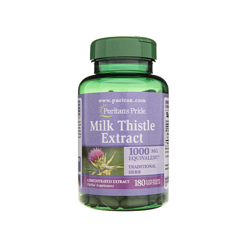 PURITAN'S PRIDE Milk Thistle 4:1 Extract 1000mg - 180softgels