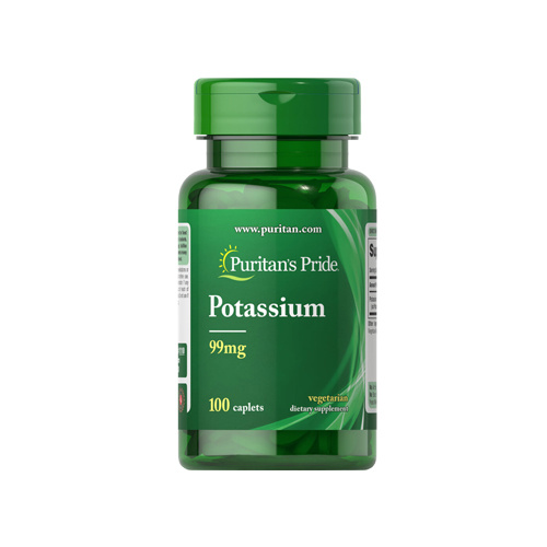 Puritan's Pride Potassium 99mg - 100caps - Potas