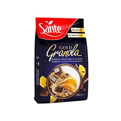 SANTE Granola Gold Belgijska Czekolada i Pomarańcza - 300g