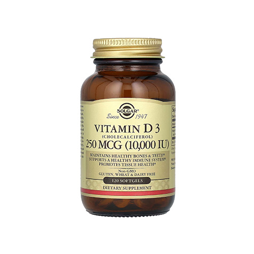 SOLGAR Vitamin D3 250mcg (10000IU) - 120softgels - WITAMINA D3