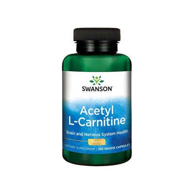 SWANSON Acetyl L-Carnitine 500mg - 100vcaps. - Acetyl L-Karnityna