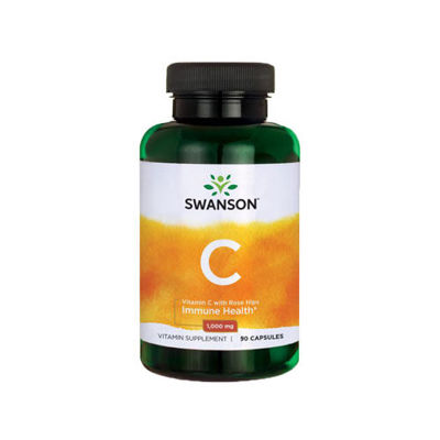 SWANSON Vitamin C 1000mg with Rose Hips - 90caps