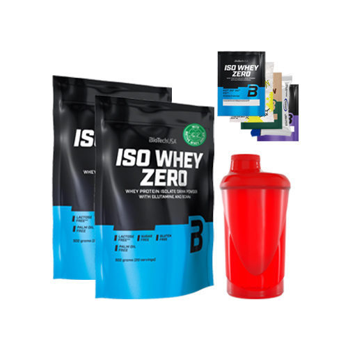 Zestaw BioTech USA Iso Whey Zero - 2x500g + prezenty