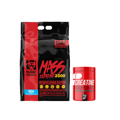 Zestaw MUTANT Mutant Mass XXXtreme - 9070g + MP Supps Creatine - 250g