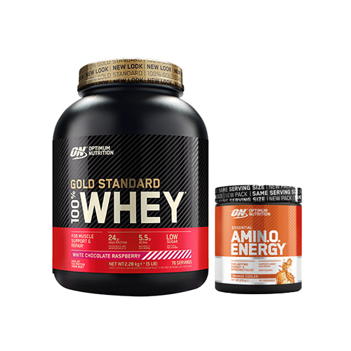 Zestaw OPTIMUM NUTRITION Whey Gold Standard - 2270g* + Amino Energy - 270g - Orange Cooler