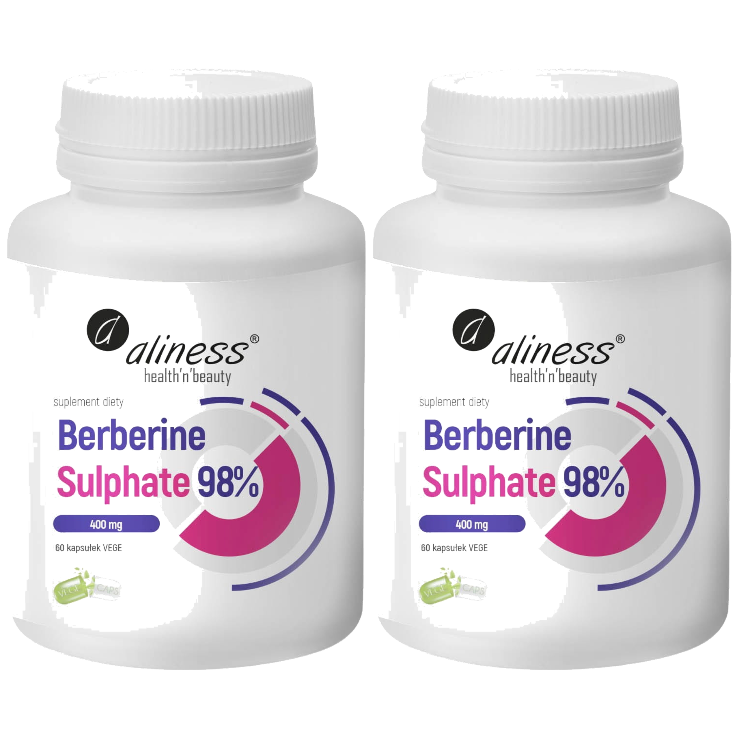 ALINESS Berberine Sulphate 99% 400 mg - 2x 60vcaps