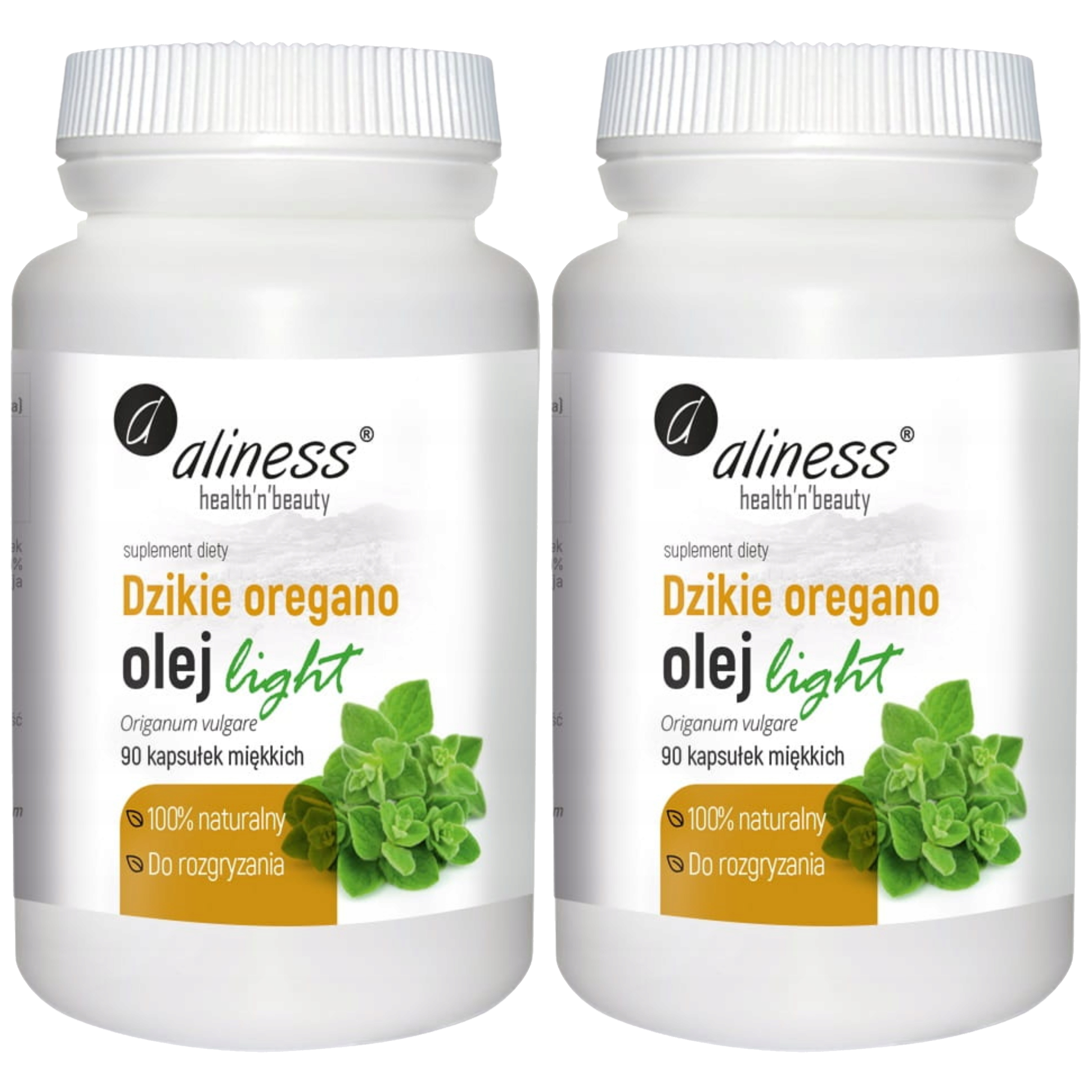 ALINESS - Dzikie Oregano Olej Light 100% Natural - 2x 90caps.