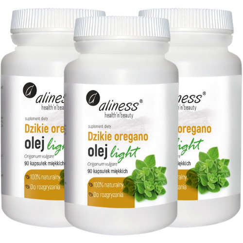 ALINESS - Dzikie Oregano Olej Light 100% Natural - 3x 90caps.