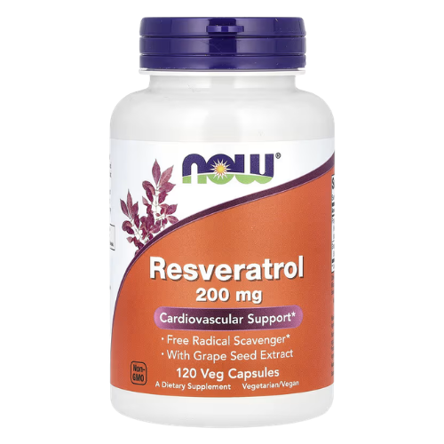 NOW Natural Resveratrol 200mg - 120vegcaps