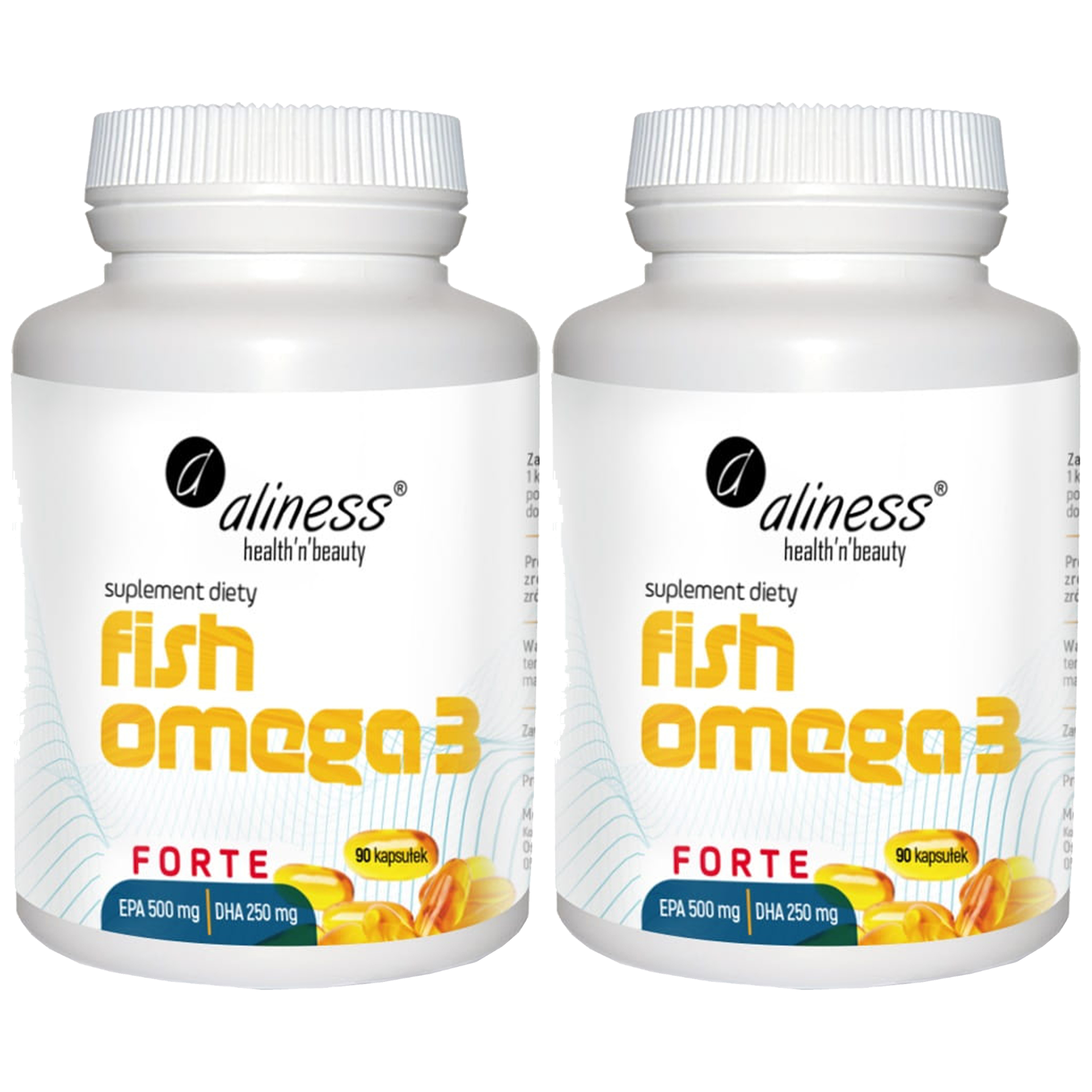 ALINESS - Fish Omega 3 Forte EPA 500mg DHA 250mg - 2x 60caps.