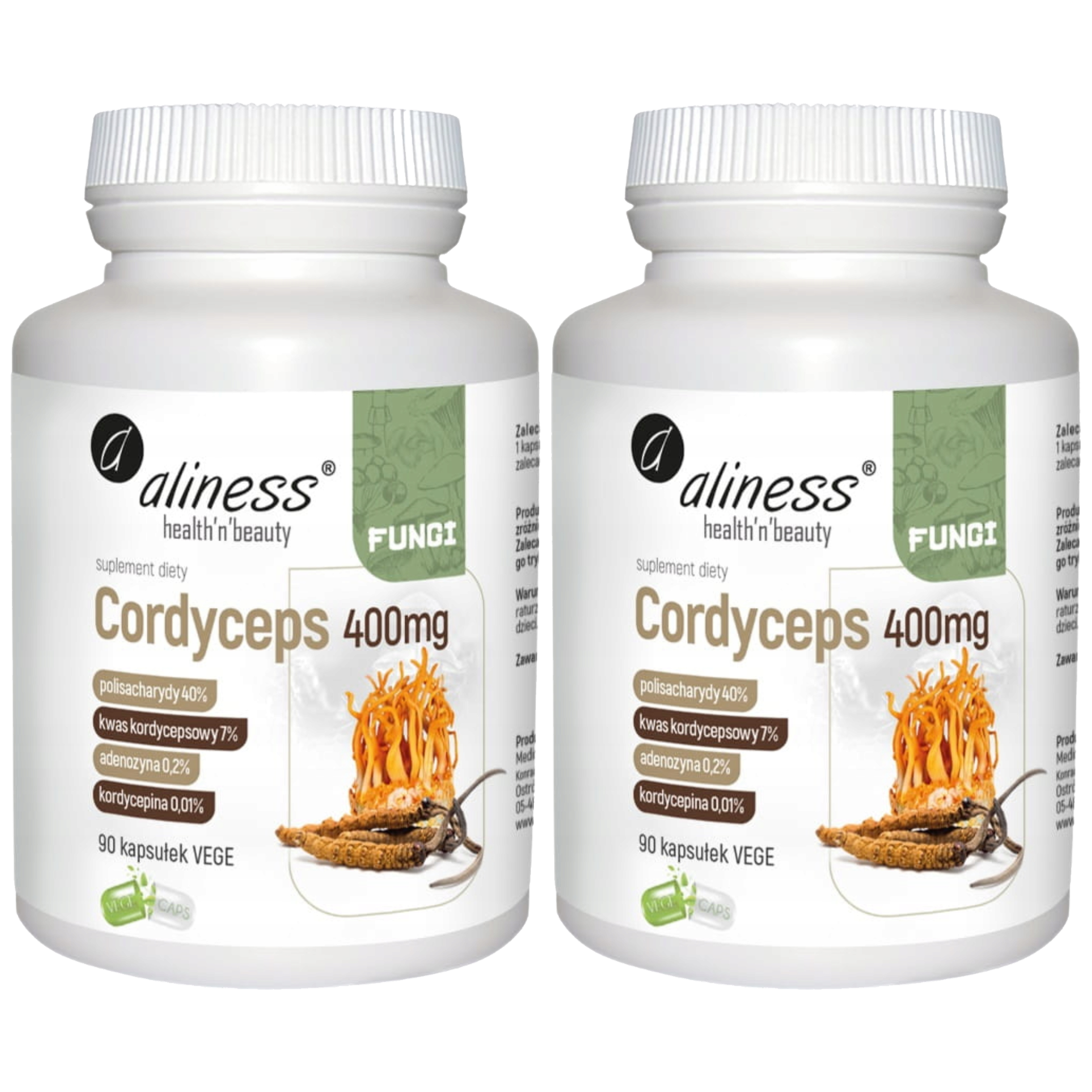 ALINESS - Fungi Cordyceps 400mg - 2x 90vcaps.