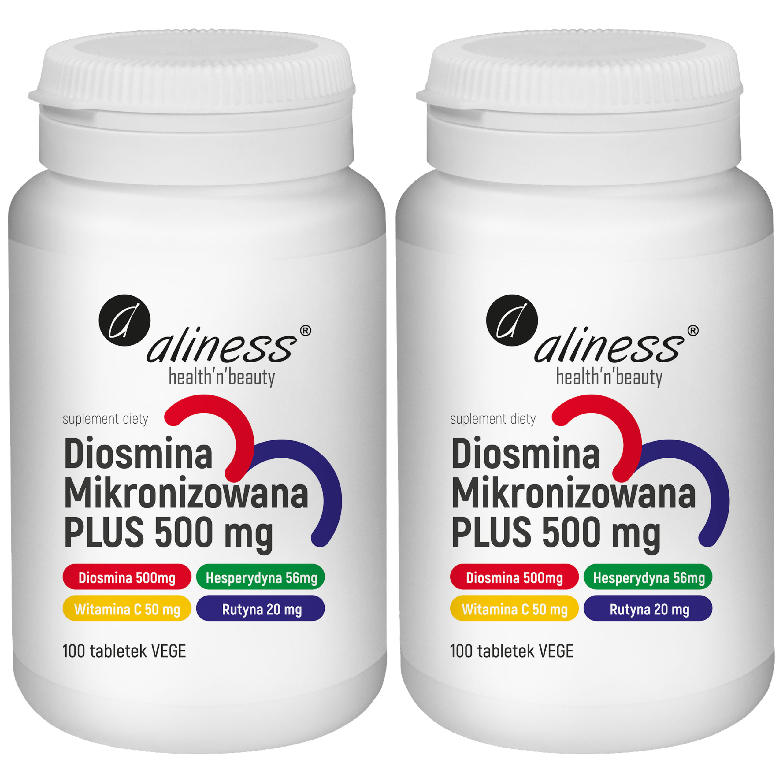 ALINESS - Diosmina Mikronizowana Plus 500mg - 100vtabs. x2
