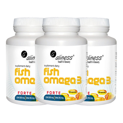 ALINESS - Fish Omega 3 Forte EPA 500mg DHA 250mg - 3x 60caps.