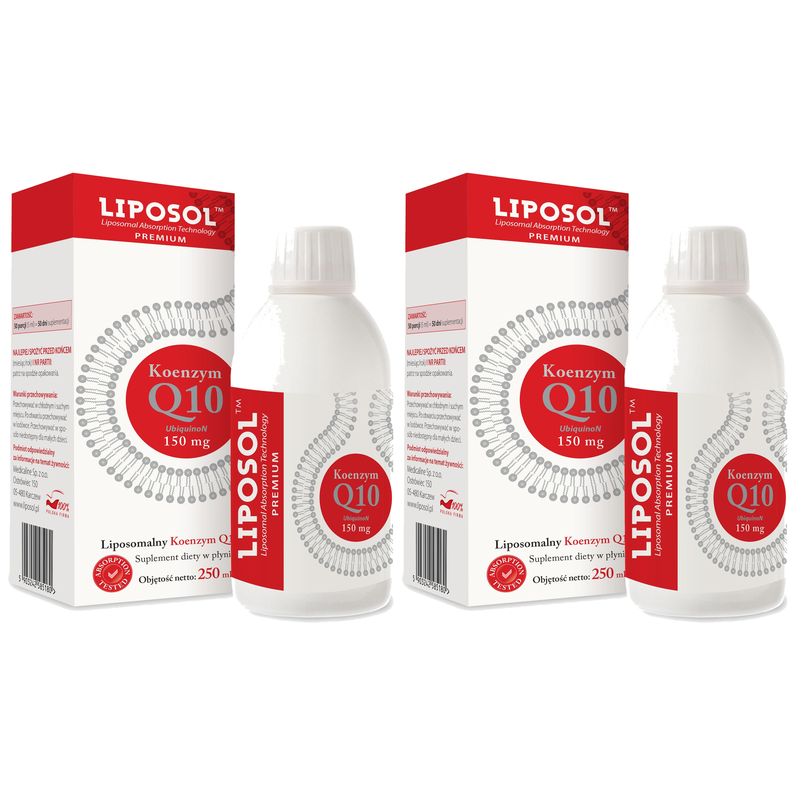 ALINESS - Liposol Koenzym Q10 Ubiquinon 150mg - 2x 250ml