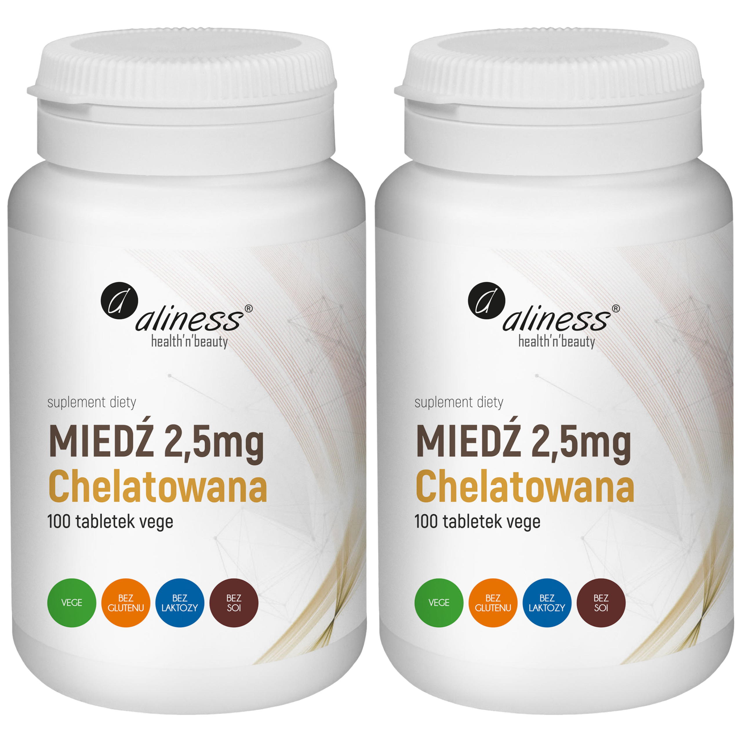 ALINESS - Miedź Chelatowana 2,5mg - 100tabs. x2