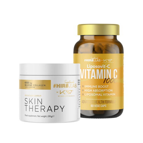 Zestaw: HIRO.LAB x Kamila Wybrańczyk Skin Therapy - 270g + HIRO.LAB - Liposovit C 1000 - 60vcaps.