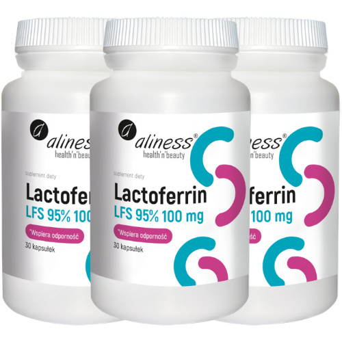 ALINESS - Lactoferrin LFS95% 100mg - 3x 30caps.
