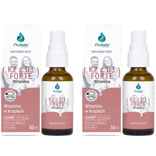 ALINESS - Avitale Witamina K2 MK7 + D3 Forte - 2x 30ml