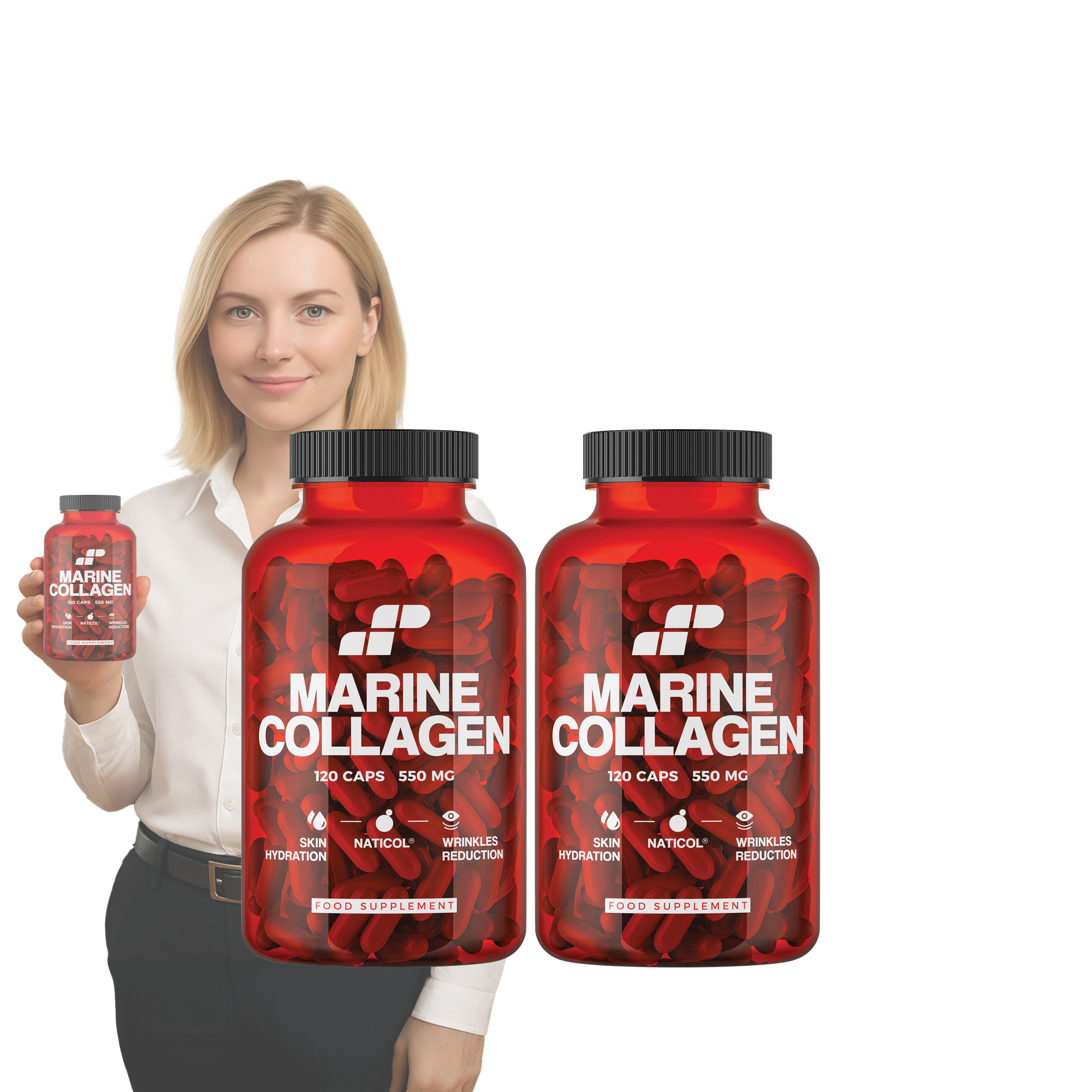 2x MP NUTRITION Marine Collagen 550mg - 120caps - Kolagen Rybi Naticol