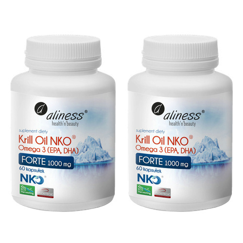 ALINESS - Krill Oil NKO Omega 3 1000mg Forte - 2x 60caps.