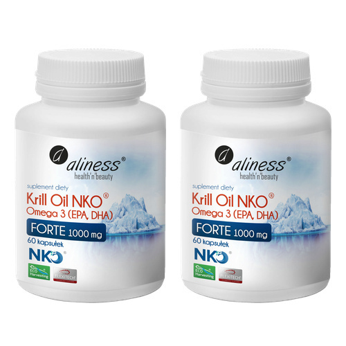 ALINESS - Krill Oil NKO Omega 3 1000mg Forte - 2x 60caps.