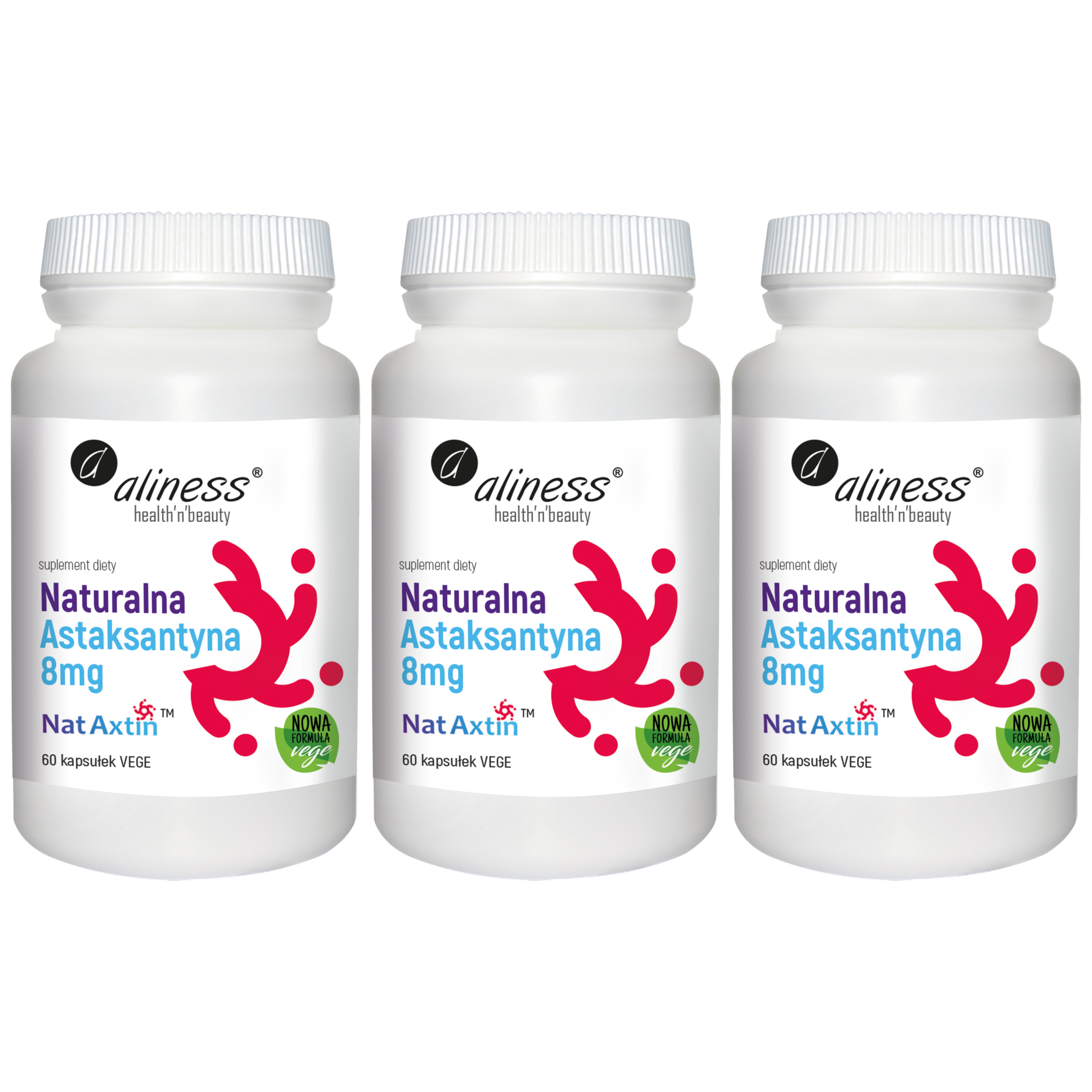 ALINESS - Naturalna Astaksantyna 8mg - 3x 60vcaps.
