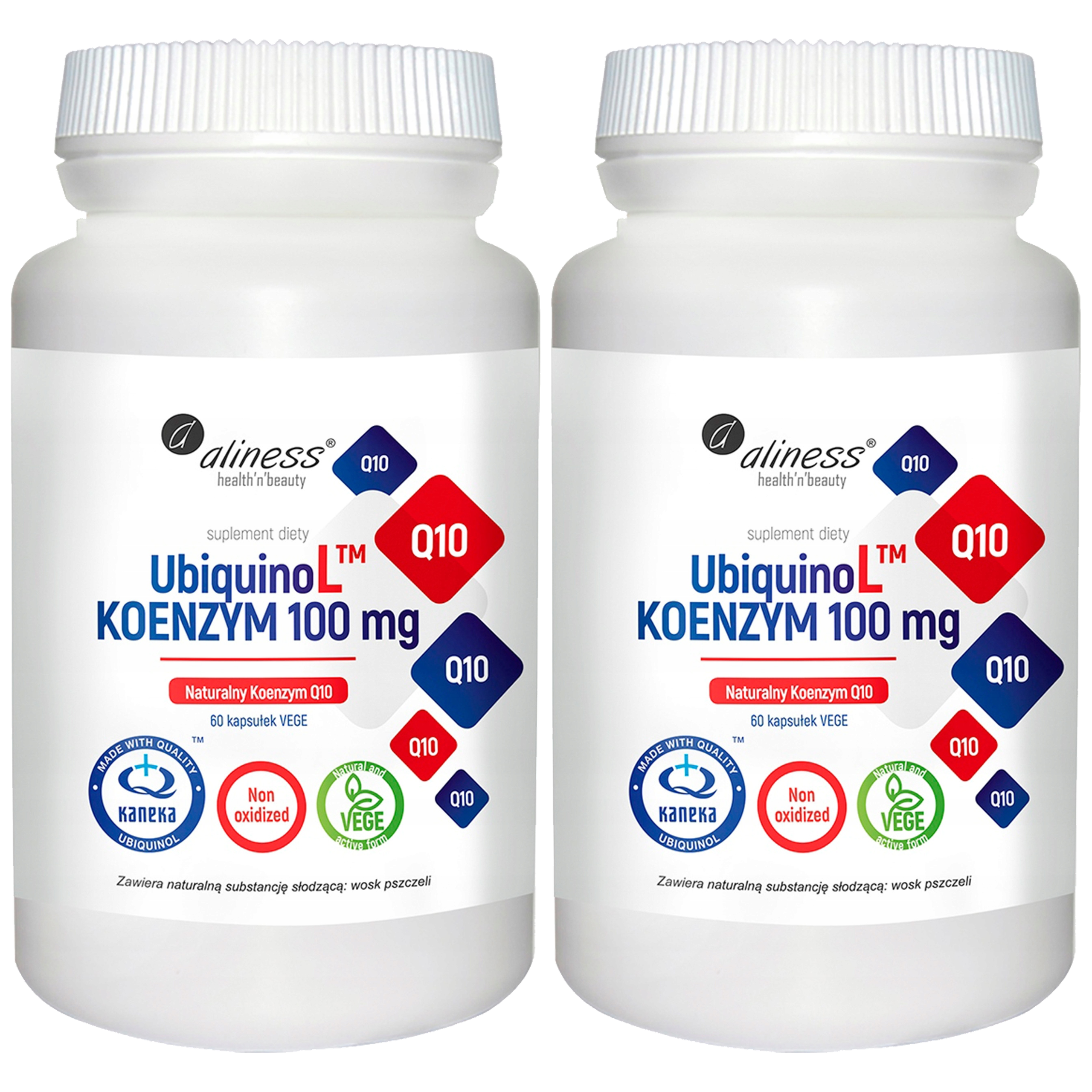 ALINESS - UbiquinoL KANEKA Naturalny KOENZYM Q10 100mg - 2x 60vcaps