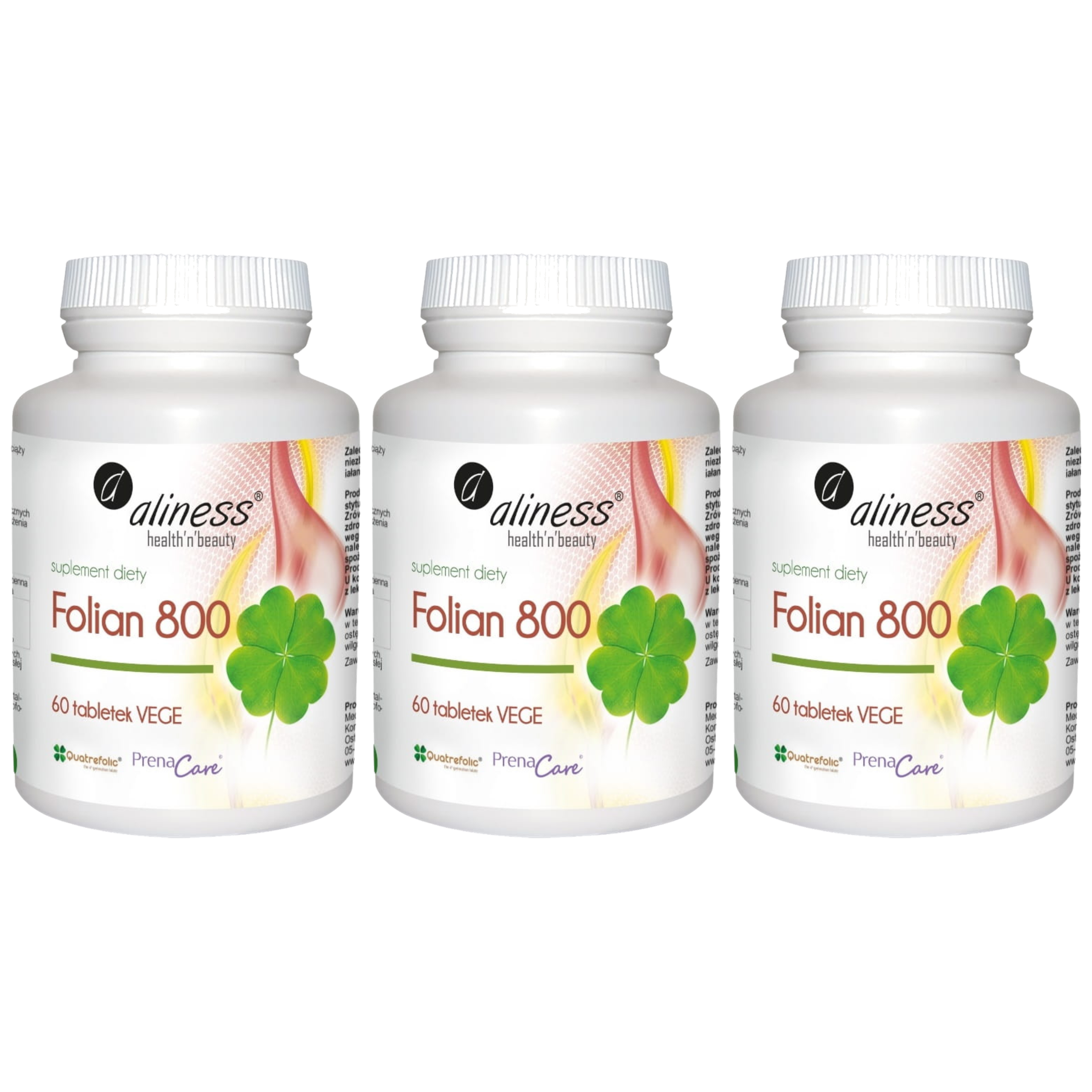 ALINESS - Folian 800mcg Dla Kobiet w Ciąży - 3x 60vtabs.